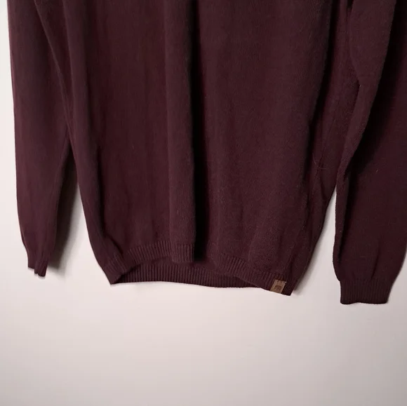 NWT THE NORMAL BRAND Men's Medium Burgundy Wine 4 Button Sweater Cabin Core - Picture 3 of 12